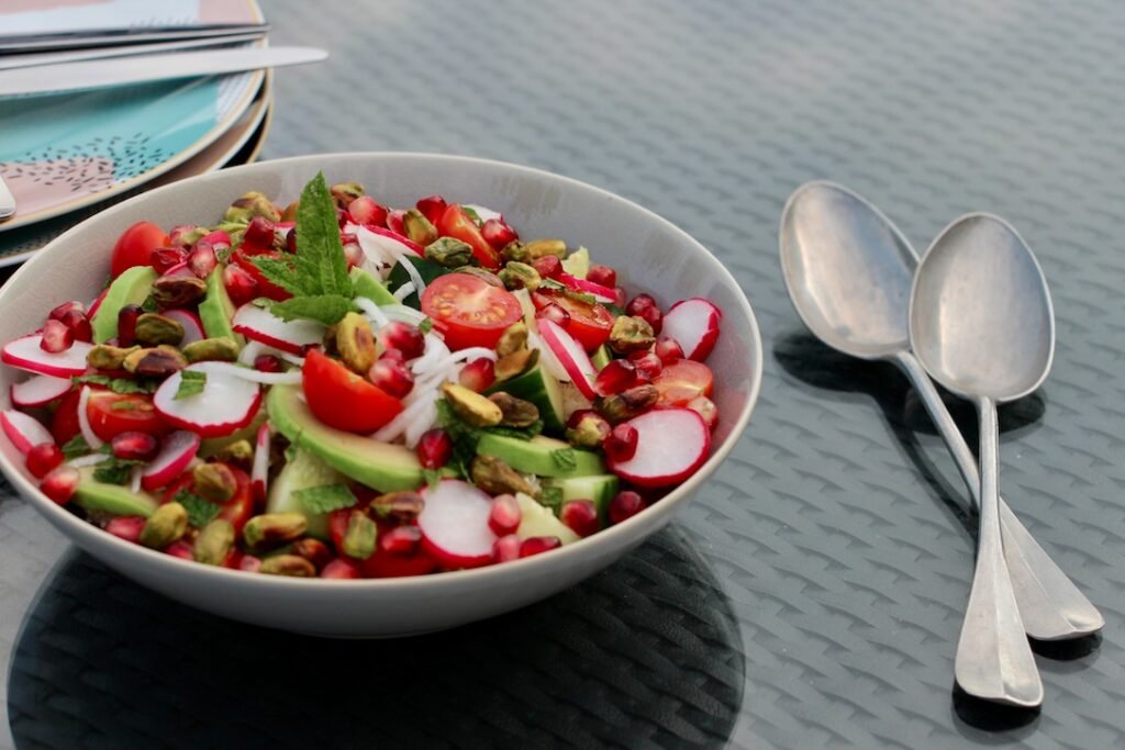 Salade de quinoa, grenade et pistaches croquantes Salade de quinoa, grenade et pistaches croquantes